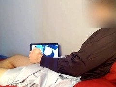 Church lady watching porn at home