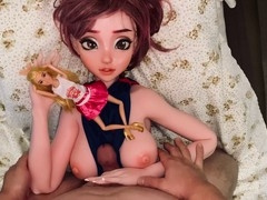 Tiny cock shoots loads on love doll and her Barbie counterpart - Elsa babe silicone love doll Takanashi Mahiru