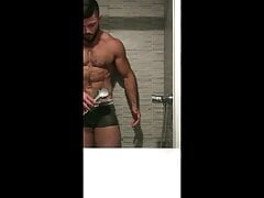 Fabian Sassier nude hard cock uncut French model cumsho