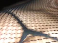 Outdoor in Fishnet Catsuit