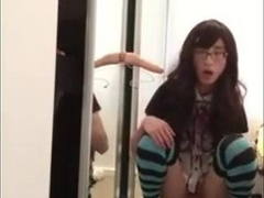 Asian Sissy and his toy 10