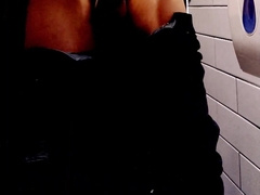 Masturbating the man meat in public toilets