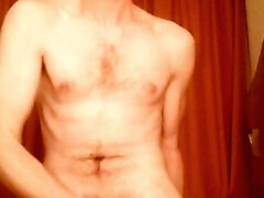 Jerking the damn big white cock