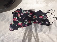 crush mustard on floral 9 dress