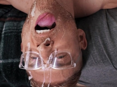 Muscular male ass fucks his partner in such a way that he comes first