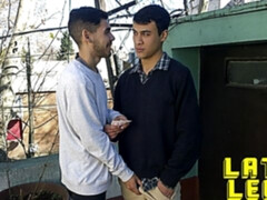 Inked Latin boys enjoying a quick bareback session