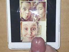 Cum on Heather's silly faces