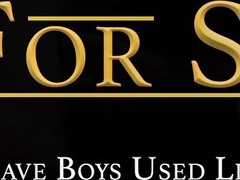 Obedient Lane Colten serving three mature masters until he cums