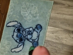 Fellow milking in shower