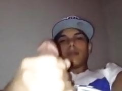 Latino boy wank and cum