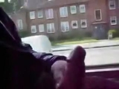 Jerking on a Public Bus - Getting Caught Makes Him Cum