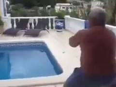 Fat Latin Daddy Strips Outdoors with His Bear 2