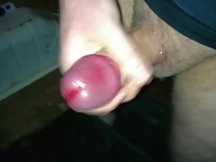 Wanking My Cum Leaking Cock In Dirty Work Van