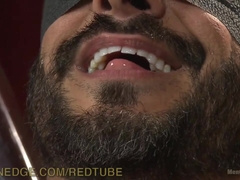 Muscle-attached Hairy Man affixed Up And Taunted