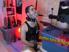 Filthy pig-parent Ricky Cage gets continually gullet-smashed and gulps a machine's jizz