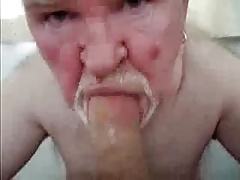 Daddy bear sucking cock