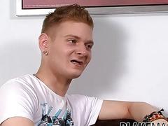 Interview with UK twink Shaun Mann who masturbates and cums