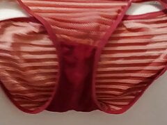 Cum after peeing in neighbors panties
