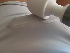 Play with lycra lube and vibration