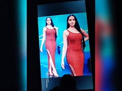 Sexy girl nira fatehi cumtribute on her boobs