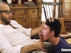 Nerdy step uncle gets pounded hard while family's away