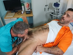 DILF doctor wants the patient's huge cock for own personal pleasure
