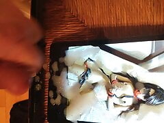 Cum tributing sexy Asian sub slut