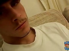 Thuggish straightie jacking off dick solo for a cumshot