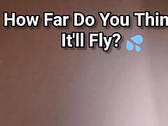Big Cock Cumshot Challenge - How Far Will My Huge Cum Load Fly?