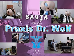 Dr. Prof. Wolf Part 1 - My first visit at the Sissy-Doctor with examination