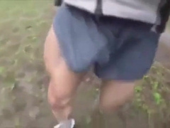 Runner guy cumshot on park 3