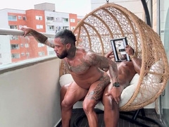 Colombian Bod Builder Spin Fuckin' with Yam-sized Black Shaft Yankee Zaddy
