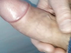 Cocklovespussy2 stroking my hard dick