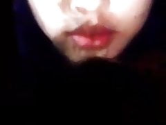 Beautiful asian girl cum tribute