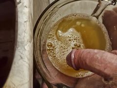 Washing my cock in piss. With my soft scottish voice