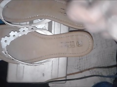 flips flops cummed sexy sandals cum