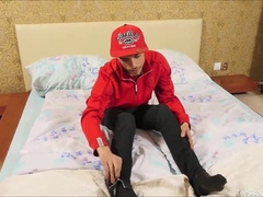 Miguel Alves is a scorching hispanic man tugging off