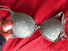 Cum on wife gray bra