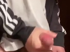 Chinese dude strokes off lollipop indeed rigid