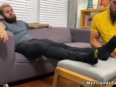 MY HOMIES SOLES - Bearded man sole idolized and gobbled by uber-sexy buddy