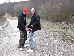 Daddy and Younger Dude fucking Outdoors