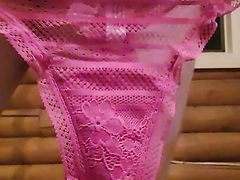 Chubby sissy panty haul try on