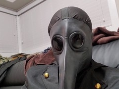 Gay guy gets dressed up for bareback action