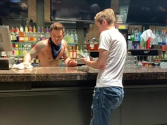 Watch two hot guys go wild with each other in a wild pub sexcapade
