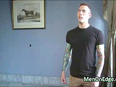 Bound muscle gay pipe milked and bj'ed