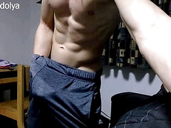 Handjob after a hard workout!