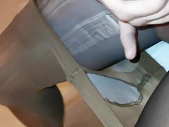 My Shiny Pantyhose cum 2