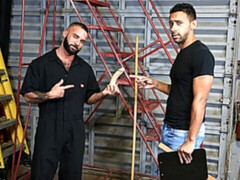 Warehouse fucking with hairy Fernando Del Rio and Jay Alexander