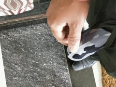 Wild educator risky hand-job in classroom