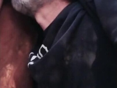 Mature Gay Daddy Has Bareback Outdoor Sex with Big Cock